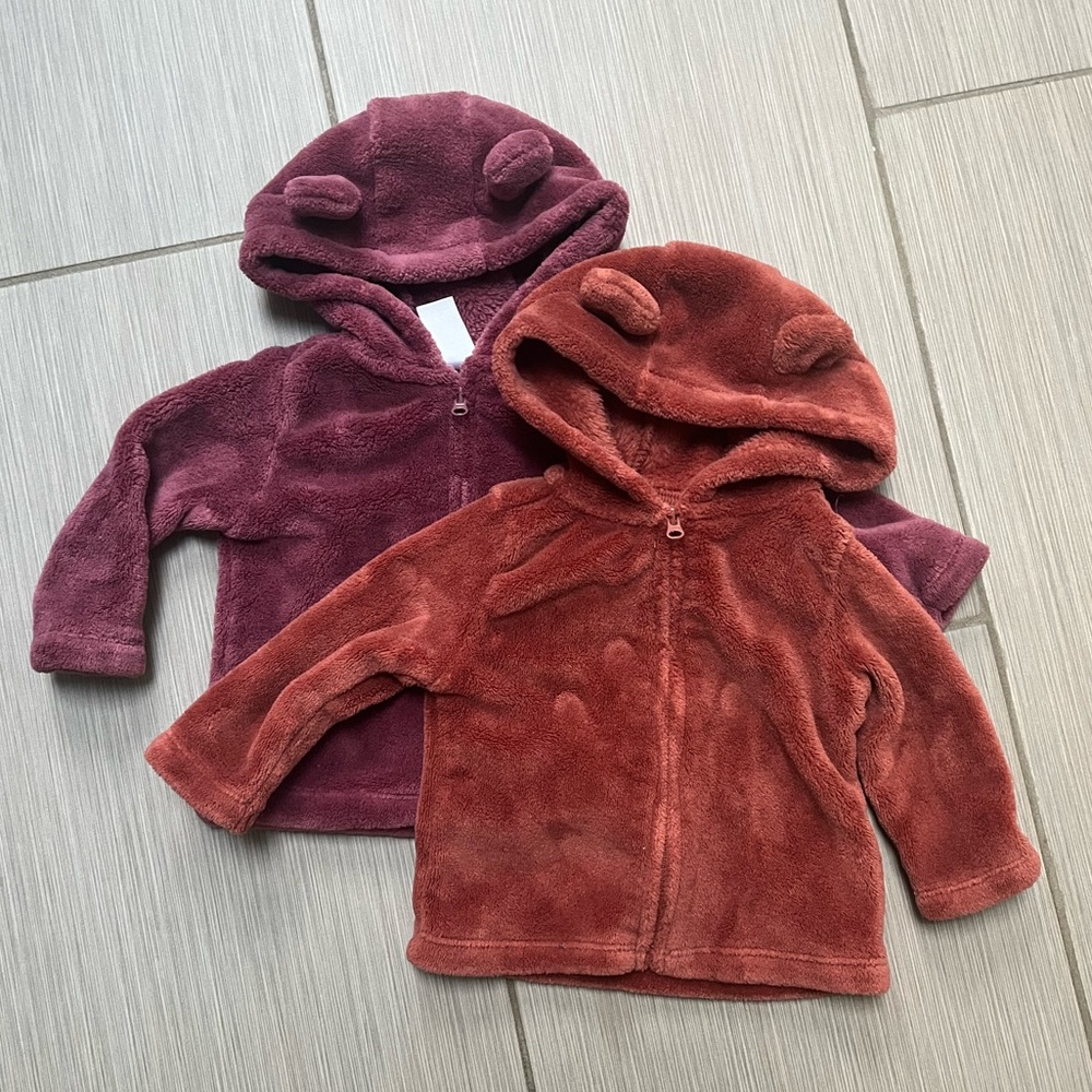 Carters child of mine set of two fleece zip up sweaters